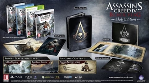 Assassin's Creed IV: Black Flag - Skull Ed. w/Artbook, Lithographs & OST