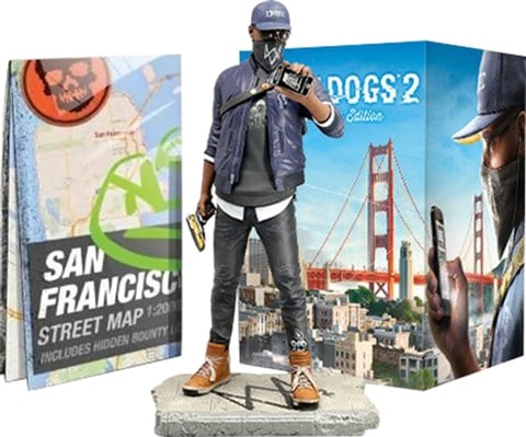 Watch Dogs 2 San Francisco Ed. w/Figurine & Lithographs (No DLC)