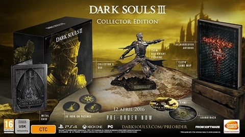 Dark Souls III: Collector's Ed. w/Figurine, Artbook, Patches, Map & OST