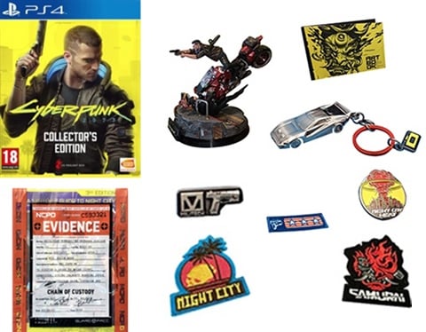 Cyberpunk 2077 CE w/Statue, Artbook, Keychain, Guide, Pins &Patches(NoDLC)